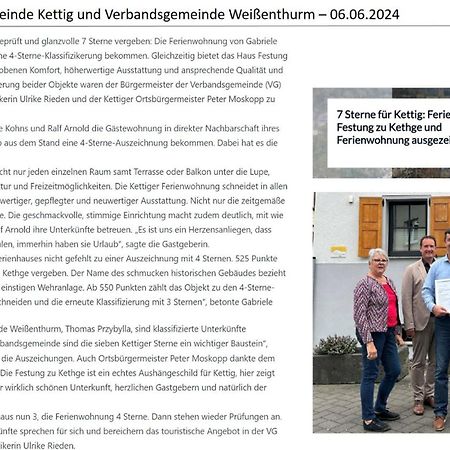4-Sterne Zertifizierte Ferienwohnung Festung Zu Ketghe - Naehe Koblenz Fuer Urlaub Und Arbeit Kettig Экстерьер фото